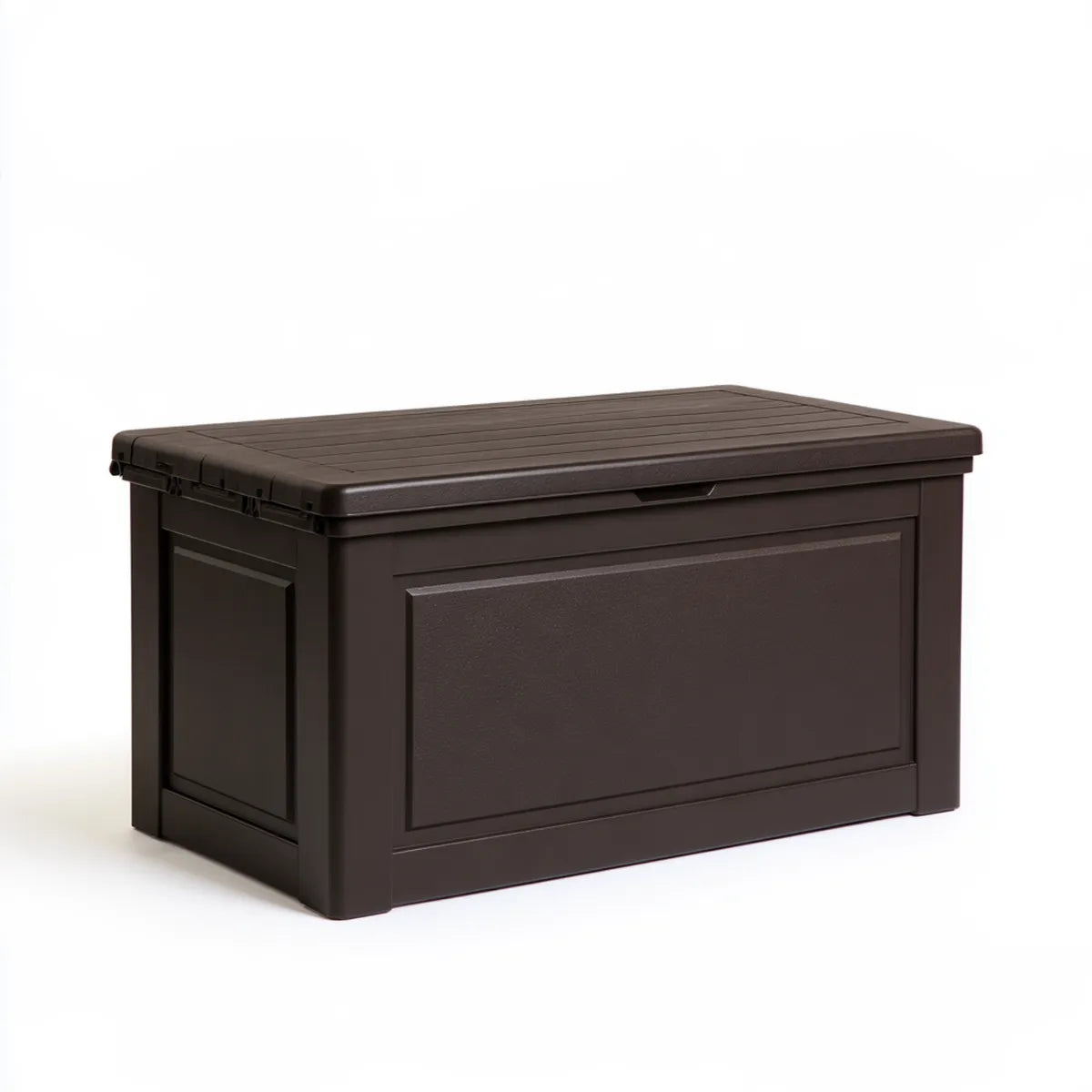 120 Gallon Outdoor Storage Deck Box, Dark Brown Polypropylene Resin, 47.2 x 22.8 x 24.8 in